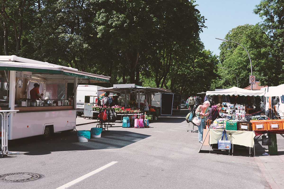 der fussläufige Wochenmarkt