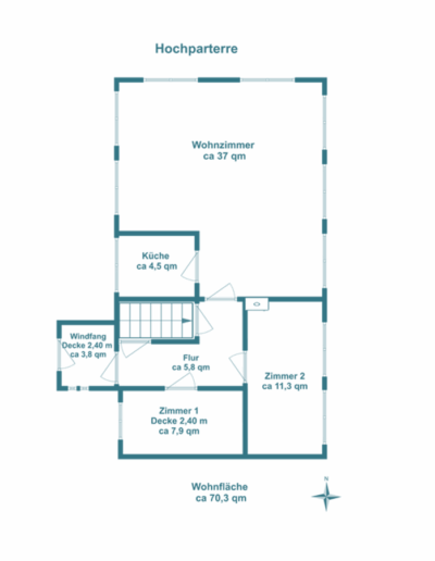 Grundriss Hochpaterre