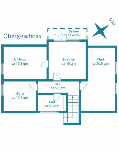 Grundriss Obergeschoss